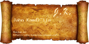 Jahn Kamélia névjegykártya